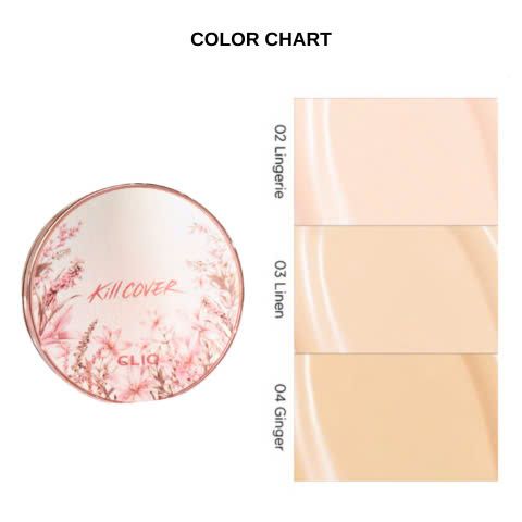 Phấn Nước Cushion Clio Kill Cover Fixer/Skin Fixer/Flora Cushion SPF50 PA+++