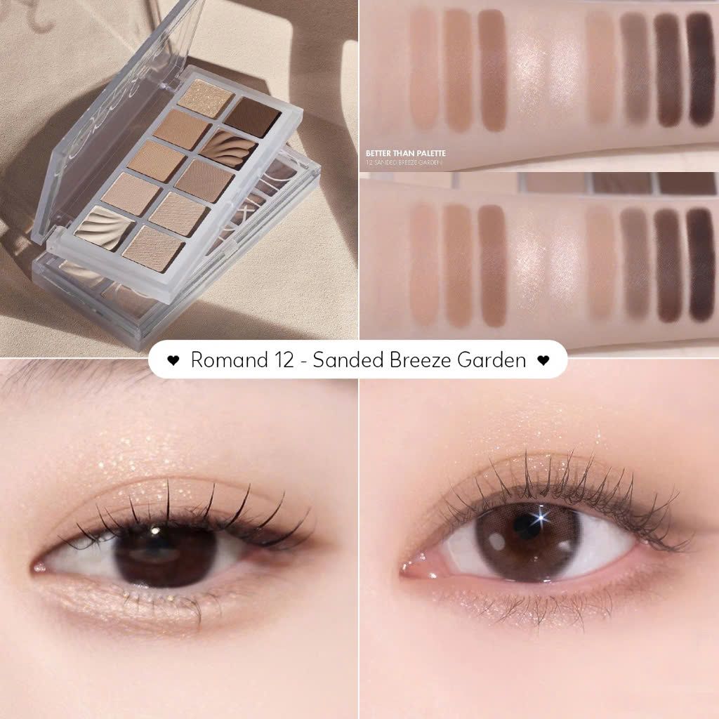 Màu Mắt 10 Ô Siêu Lấp Lánh Romand Better Than Eye Palette - 00, 01, 02, 03,05, 06, 07,08,09