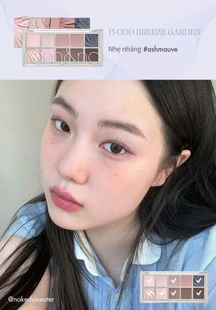 Màu Mắt 10 Ô Siêu Lấp Lánh Romand Better Than Eye Palette - 00, 01, 02, 03,05, 06, 07,08,09