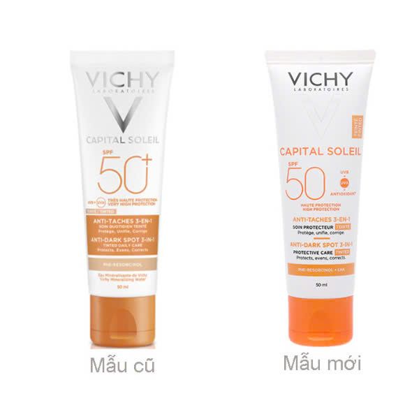 Kem Chống Nắng Chống Ô Nhiễm Bụi Kiềm Dầu & Giảm Thâm Nám Vichy Capital Soleil Mattifying 3In1 SPF50
