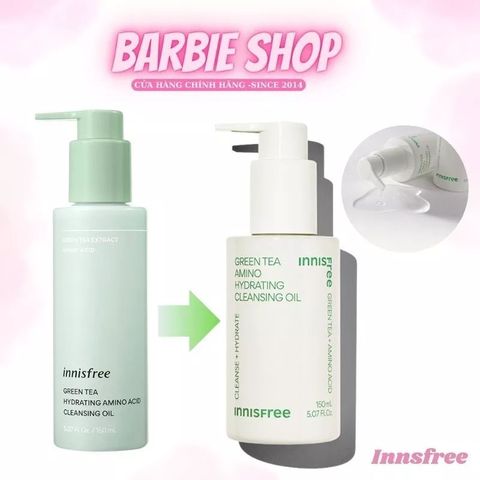 [Mẫu Mới] Dầu tẩy trang Innisfree Green Tea Amino Hydrating Cleansing Oil 150ml