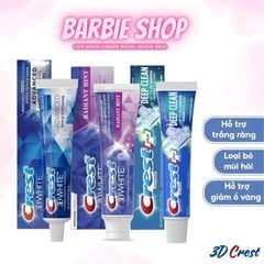 Kem Đánh Răng Trắng Răng Hiệu Quả CREST 3D White Advanced Triple Whitening & Ultra Vivid Mint 135G 147G 153G