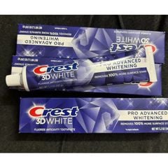 Kem Đánh Răng Trắng Răng Hiệu Quả CREST 3D White Advanced Triple Whitening & Ultra Vivid Mint 135G 147G 153G