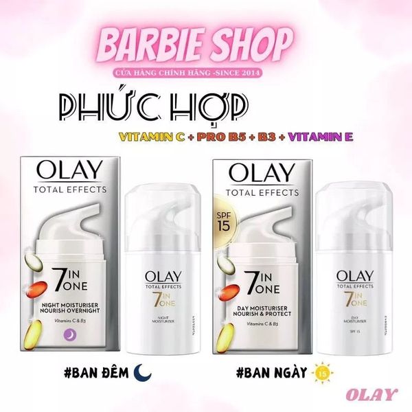 Kem Dưỡng Da Ban Đêm Olay Total Effects 7in1 Night Moisturiser Nourish Overnight 50ml