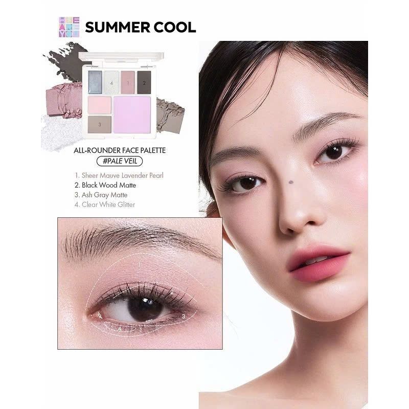 Bảng Màu Mắt - Bắt Sáng - Má Hồng- Tạo Khối Đa Năng 3CE All Rounder Face Palette