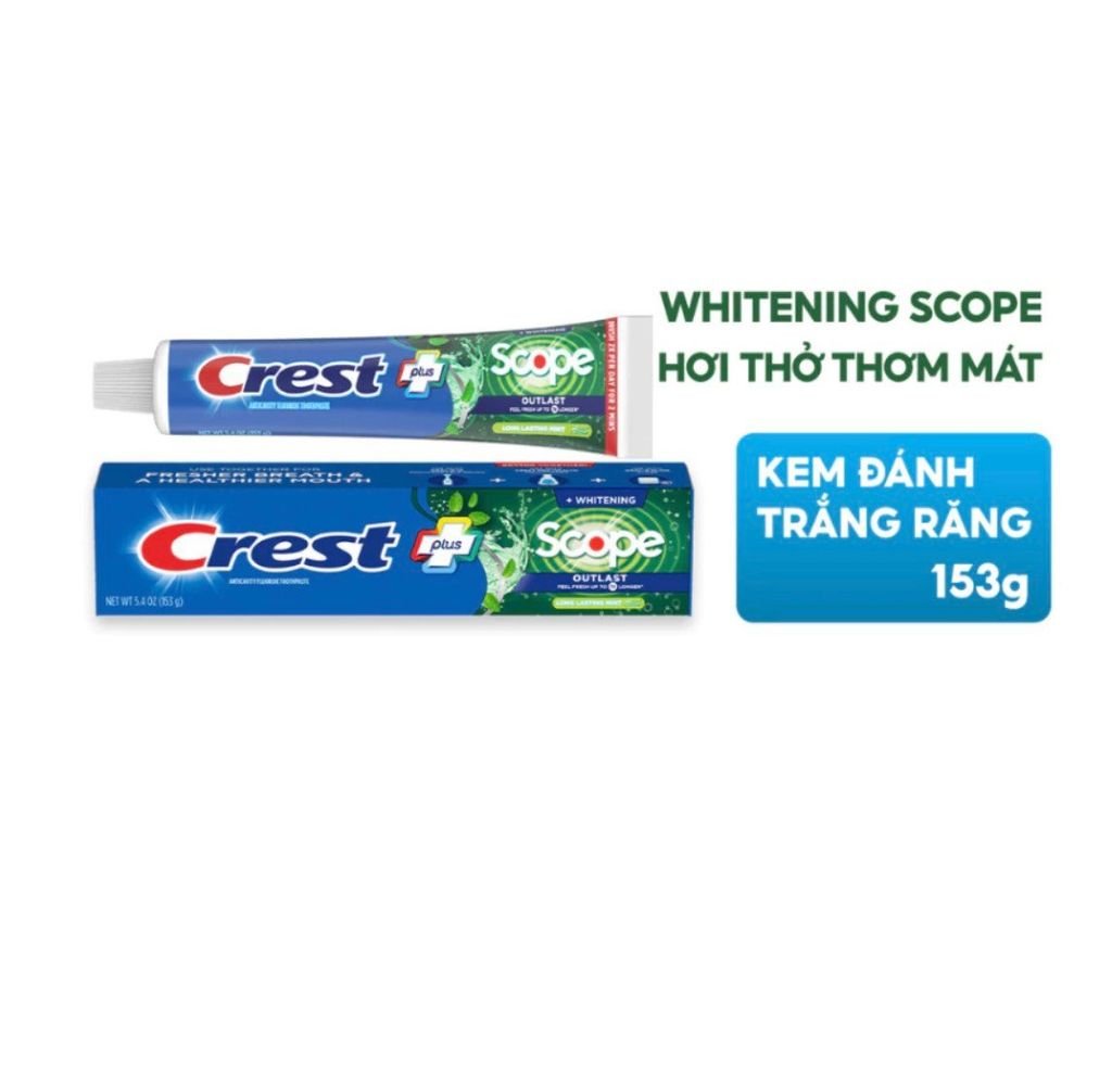 Kem Đánh Răng Trắng Răng Hiệu Quả CREST 3D White Advanced Triple Whitening & Ultra Vivid Mint 135G 147G 153G
