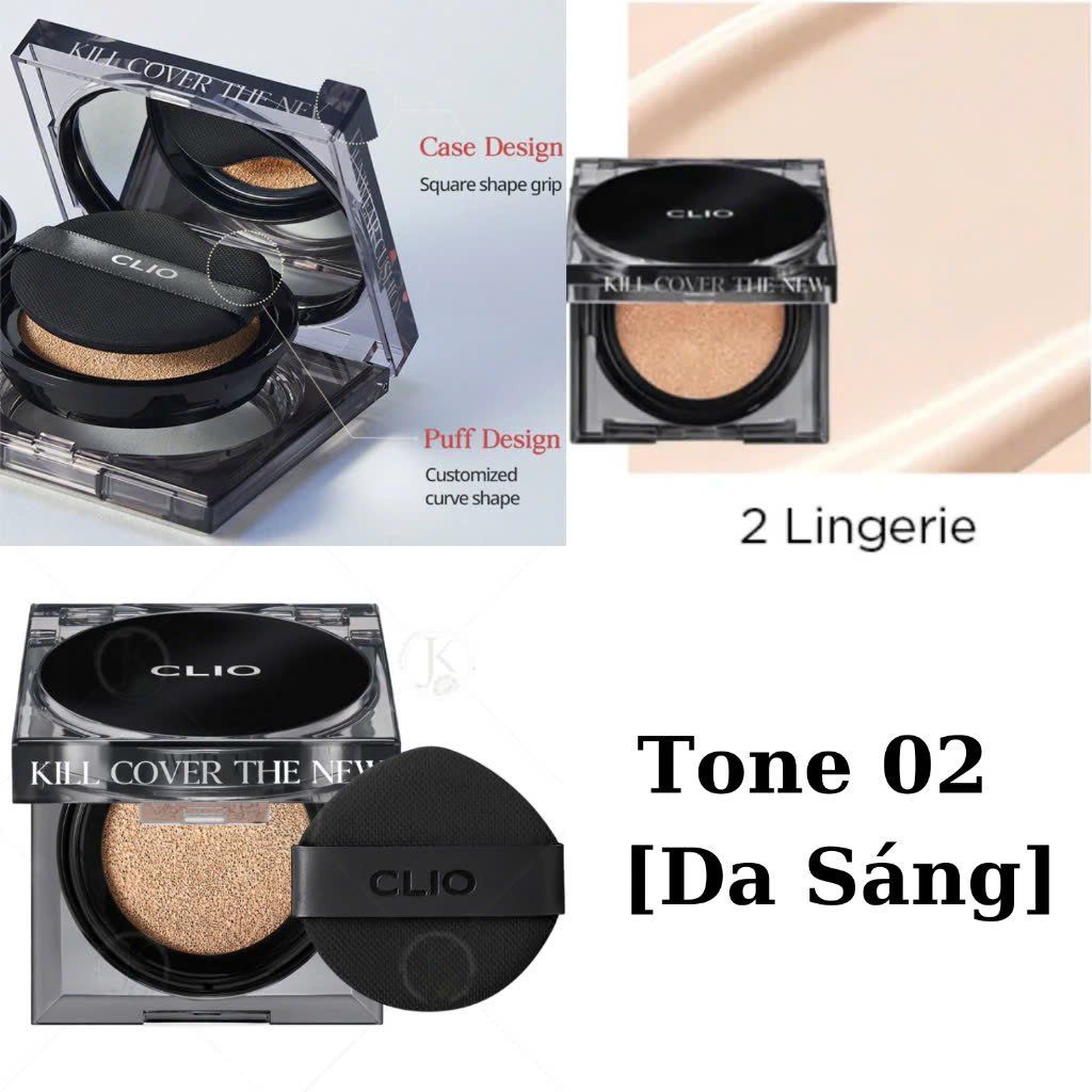 [Da Hỗn Hợp] Phấn Nước Clio Kill Cover The New Founwear /The New Đào Mèo /The Original/ Glow Cushion  Cushion SPF50+ PA+++Kèm Lõi