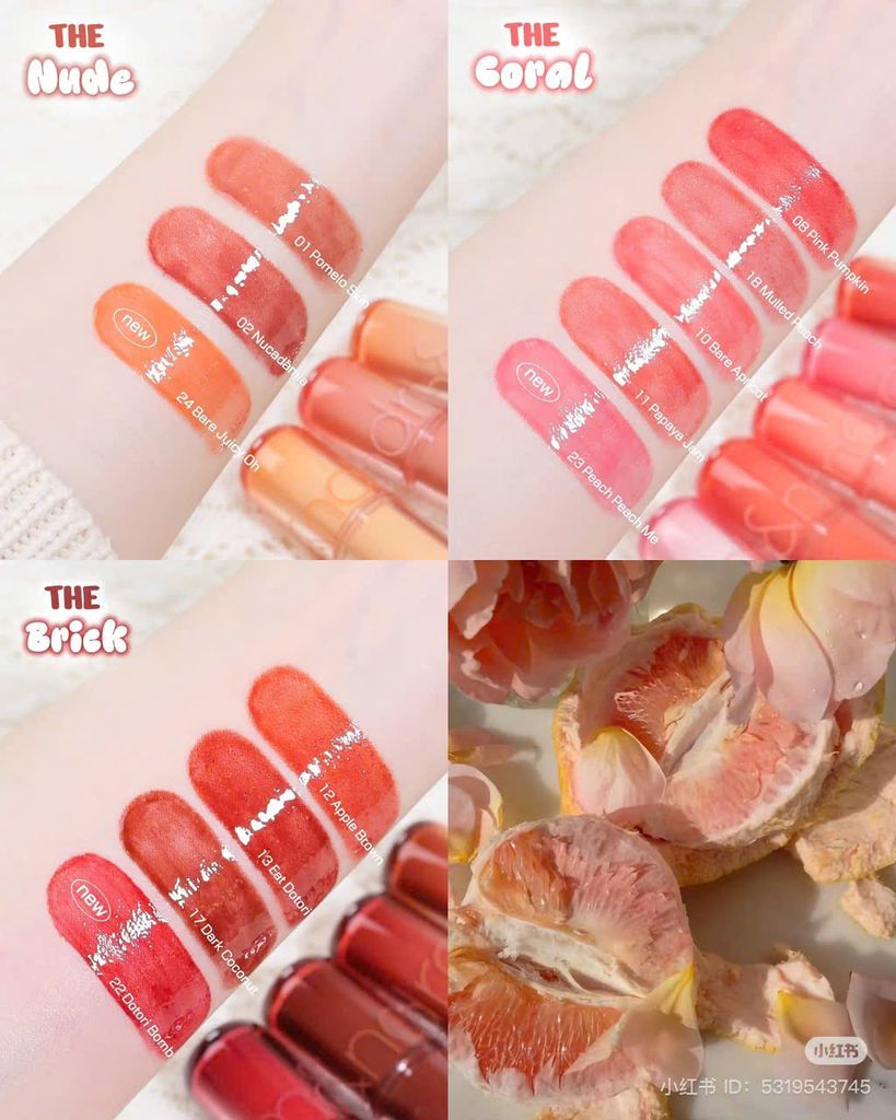 [ MẪU MỚI ] Son bóng Romand The Juicy Lasting Tint (tặng 1 mút mini)