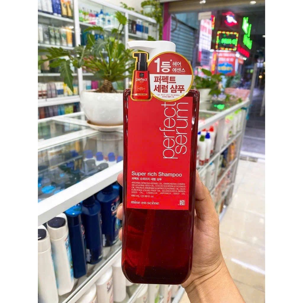 Dầu Gội & Dầu Xả Phục Hồi Tóc Miseen Scene Perfect Serum Hàn Quốc 680ML (Hồng , Đỏ, Cam)