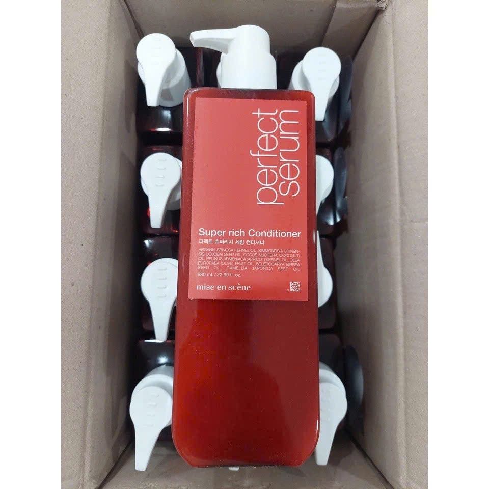Dầu Gội & Dầu Xả Phục Hồi Tóc Miseen Scene Perfect Serum Hàn Quốc 680ML (Hồng , Đỏ, Cam)