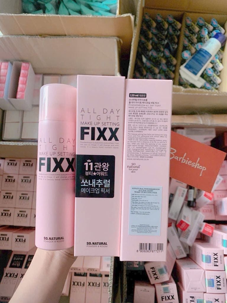 Xịt khoá nền SO Natural Water Glow - Water Real Matte - All day tight Make Up setting fixx 75ml - 120ml