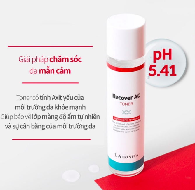 Toner Làm Dịu Da Và Cấp Ẩm Cho Da Mụn La Bonita Recover AC Toner 120ml