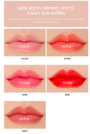 Son Dưỡng Có Màu 3ce Plumping Lips