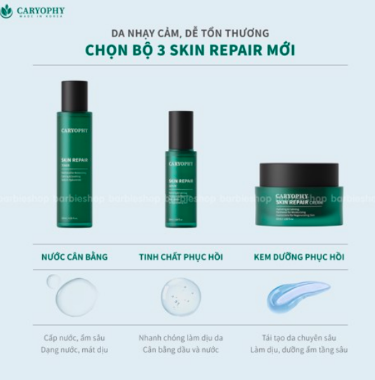 Nước Hoa Hồng Cấp Nước, Làm Dịu Và Phục Hồi Da Toner Caryophy Skin Repair 120ml Mẫu Mới 2022