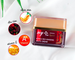 Kem Sâm Ngăn Ngừa Lão Hóa Làm Sáng Da My Gold Korea Red Ginseng Aqua Wrinkle & Whitening Cream 50ml