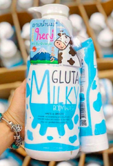 Set Sữa Tắm Bò Gluta Milky + Sữa Rửa Mặt Milky Aron (800ml + 190ml)