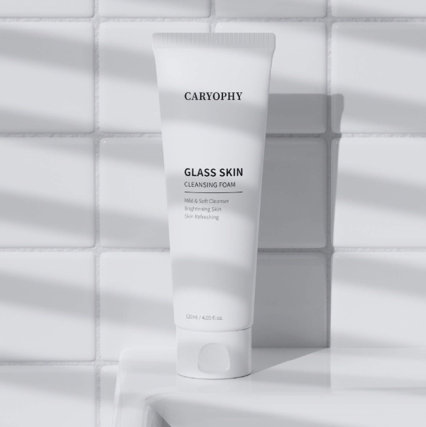 Sữa Rửa Mặt Sáng Da Caryophy Glass Skin Cleasing Foam 120ml - Tặng Kèm Bình Nước