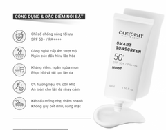 Kem Chống Nắng Dưỡng Ẩm, Ngừa Mụn Caryophy Smart Moist Sunscreen 50ml