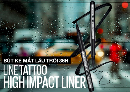 Kẻ Mắt Maybelline Line Tattoo High Impact Liner - Màu Intense Black 1g
