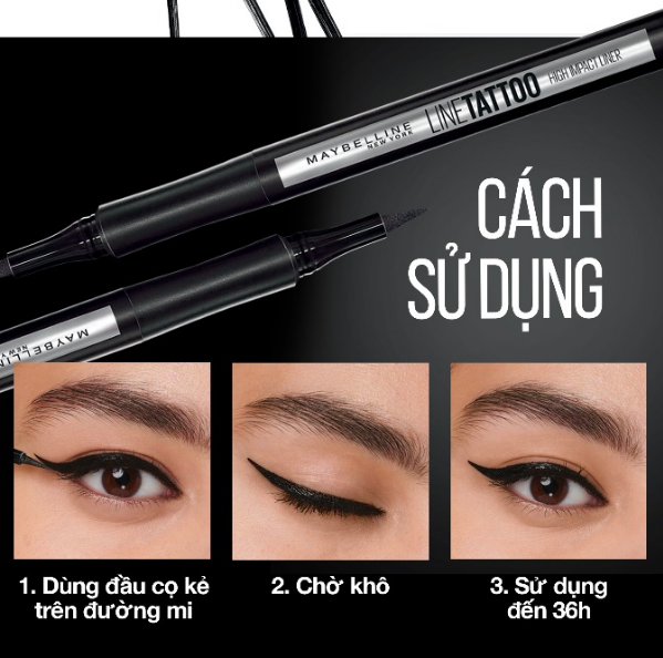 Kẻ Mắt Maybelline Line Tattoo High Impact Liner - Màu Intense Black 1g