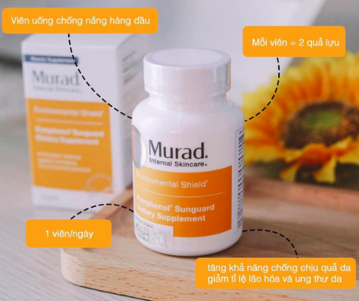 Viên Uống Chống Nắng Nội Sinh Murad POMPHENOL SUNGUARD DIETARY SUPPLEMENT 60 Viên