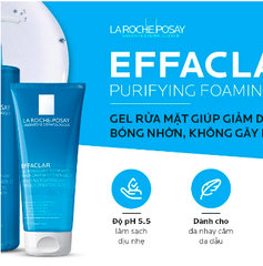 Sữa Rửa Mặt Giảm Mụn Cho Da Dầu  La Roche Posay Effaclar ( 50ML 200ML 400ML )