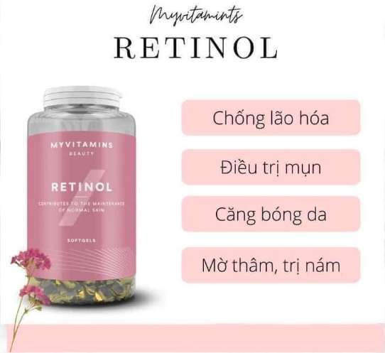 RETINOL DẠNG UỐNG - Viên Uống Retinol MyVitamins Beauty 90 Viên