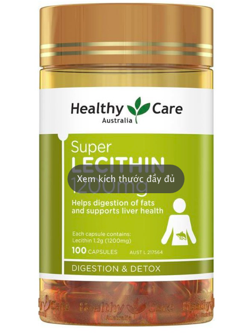 TPCN Viên Uống Mầm Đậu Nành Healthy Care Super Lecithin 1200mg Của Úc 100 Viên