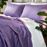  Ga giường cotton satin TC400 cao cấp màu tím đậm - LT.KS104 