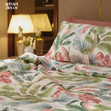  Bộ chăn ga gối lux cotton hoa văn tropical - LT.BO68 