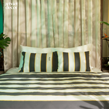  Bộ chăn ga gối lux cotton họa tiết sọc ngang - LT.PLACE 