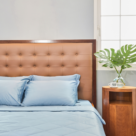  Ga giường cotton satin TC350 cao cấp màu xanh - PT.AV03 