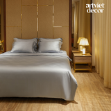  Ga giường lụa tơ tằm TC400 cao cấp màu xanh xám - LT.AVS108 