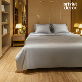  Ga giường lụa tơ tằm TC400 cao cấp màu xanh xám - LT.AVS108 