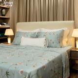  Ga giường lụa tơ tằm TC400 cao cấp Tiffany Blue - LM.LZ003 