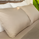  Ga giường cotton satin TC400 cao cấp màu kem - LT.KS59 