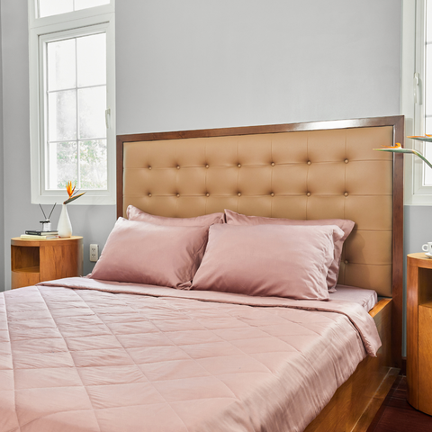  Ga giường cotton satin TC350 cao cấp màu hồng đất - PT.AV70 