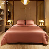  Ga giường cotton satin TC400 cao cấp màu nâu đỏ - LT.KS76 