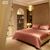  Ga giường cotton satin TC400 cao cấp màu nâu đỏ - LT.KS76 