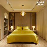  Ga giường lụa tơ tằm TC400 cao cấp màu vàng - LT.AVS168 