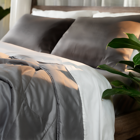  Ga giường cotton satin TC400 cao cấp màu xám - LT.KS47 