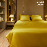  Ga giường lụa tơ tằm TC400 cao cấp màu vàng - LT.AVS168 