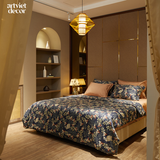  Bộ chăn ga gối lux cotton họa tiết lá nâu - LT.BO98 