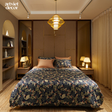  Bộ chăn ga gối lux cotton họa tiết lá nâu - LT.BO98 