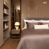  Ga giường lụa tơ tằm TC500 cao cấp màu xám nâu - GM.AVSS1003 