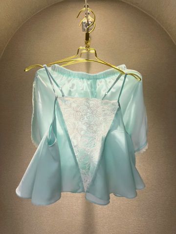  Đồ ngủ lụa hai dây phối ren cao cấp tinh tế - BHD 