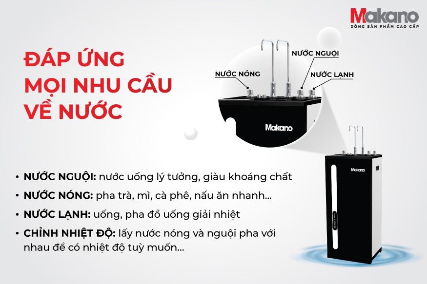  Máy lọc nước RO nóng nguội lạnh Makano MKW-42710H3 