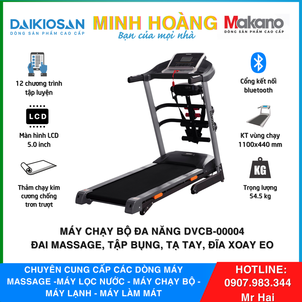  Máy chạy bộ đa năng MAKANO DVCB-00004 