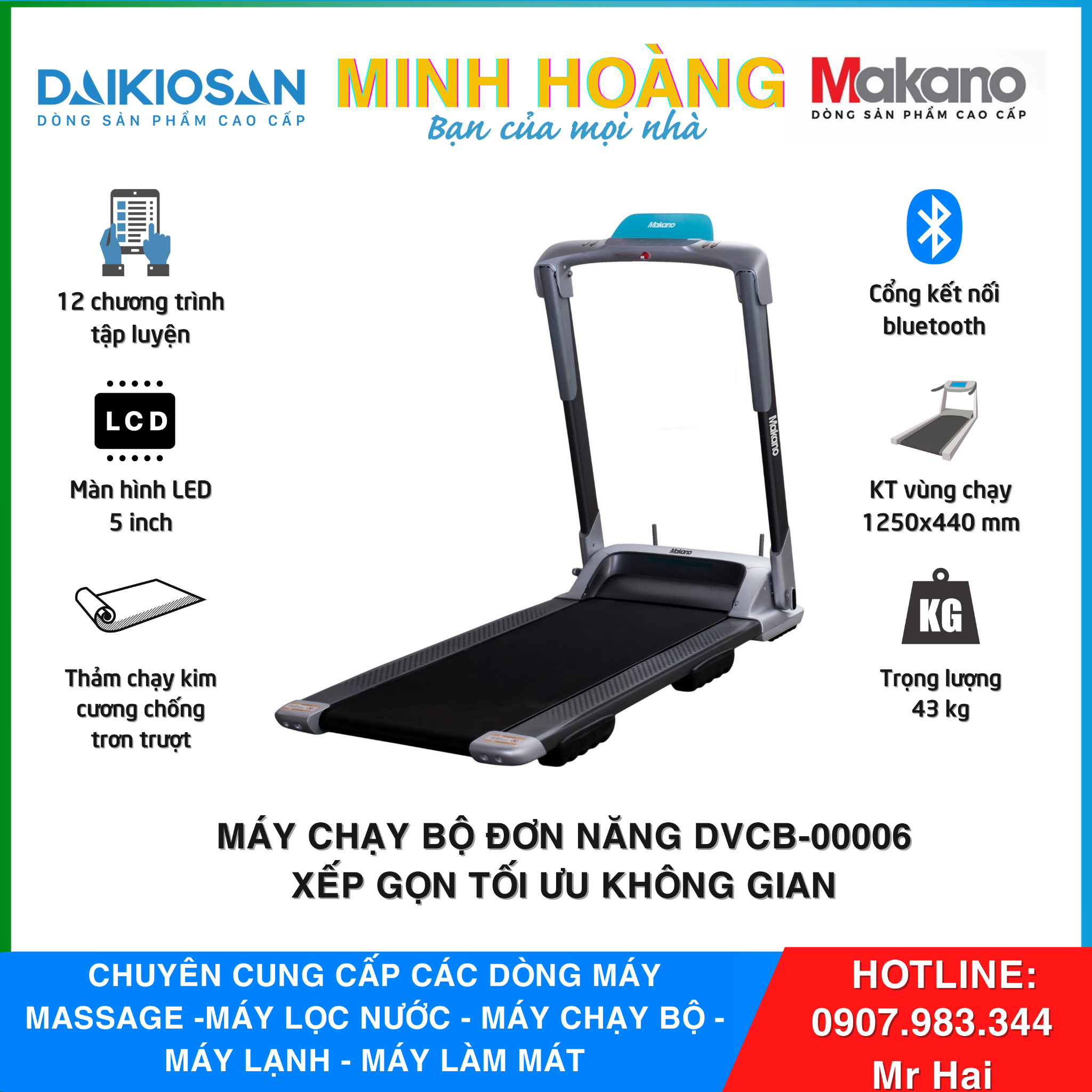  Máy chạy bộ Makano DVCB-00006 