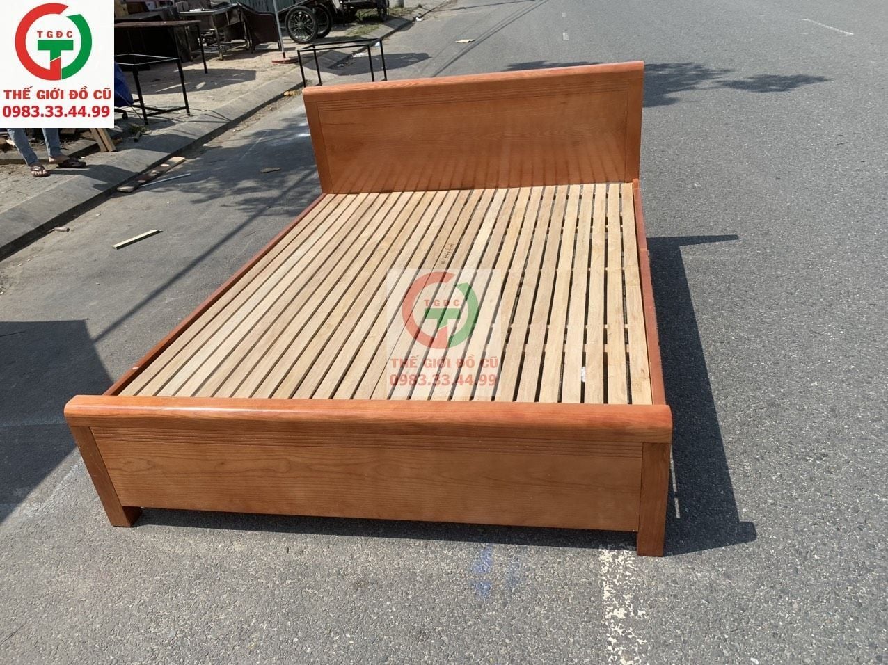 GIƯỜNG GỖ SỒI 1.6M